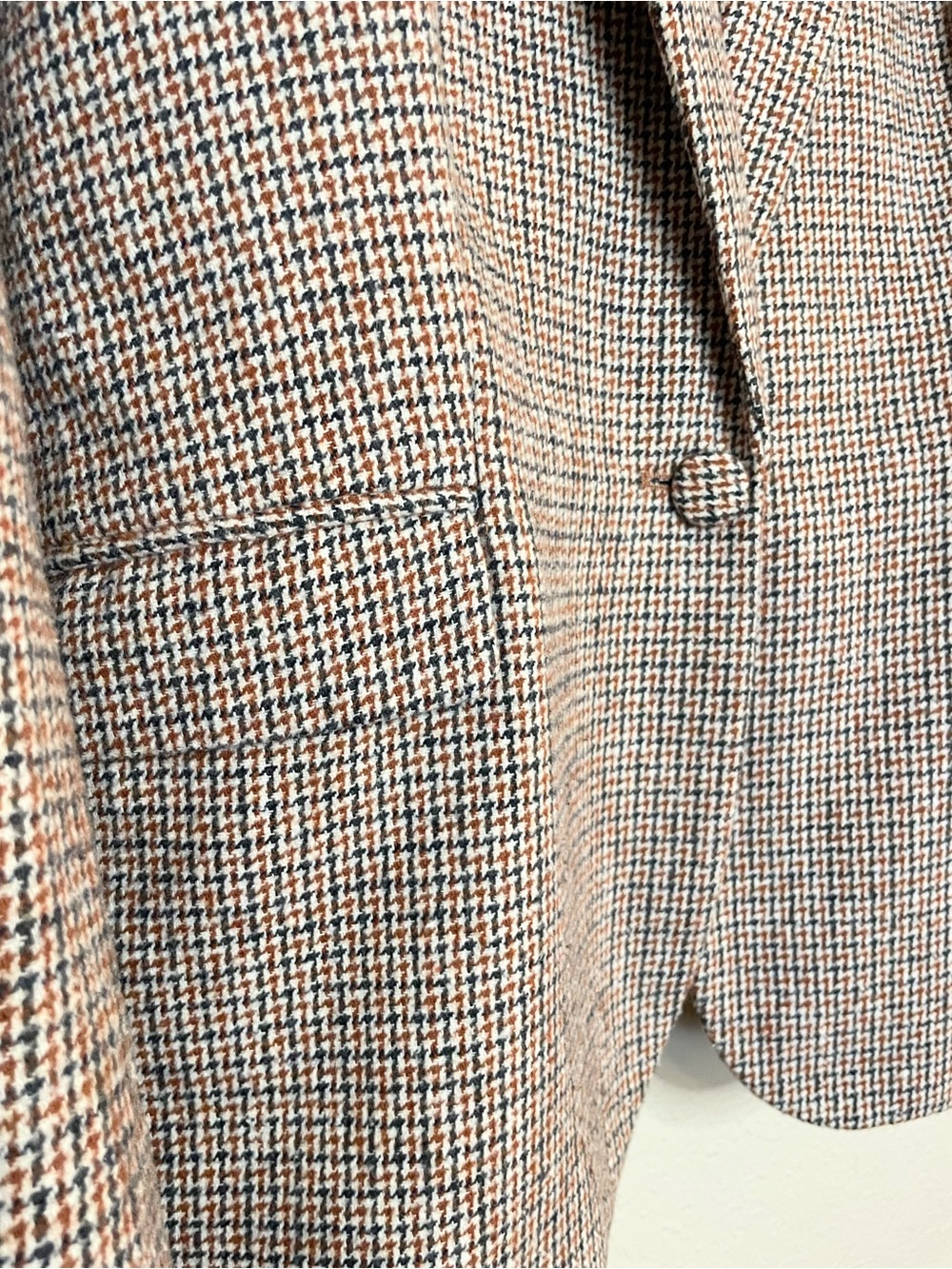 Fate Brown Houndstooth Tailored Blazer M - Picture 6 of 10